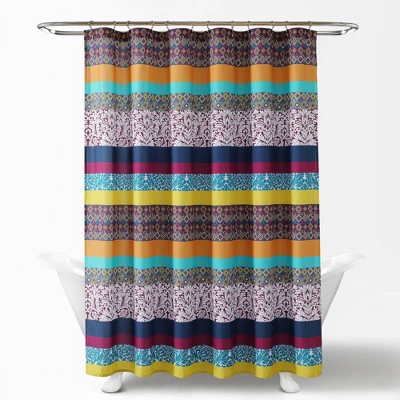 Boho Striped Shower Curtain - Lush Décor 5 Boho Striped Shower Curtain - Lush Décor - Image 5