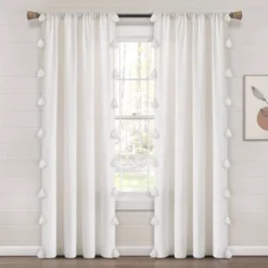 84"x52" Boho Faux Linen Texture Tassel Rod Pocket Window Curtain Panels - Lush Décor 14 84"x52" Boho Faux Linen Texture Tassel Rod Pocket Window Curtain Panels - Lush Décor -Home Decoration Promotion GUEST f5e66360 218f 4ad5 8cc0 5f40a25f71c5