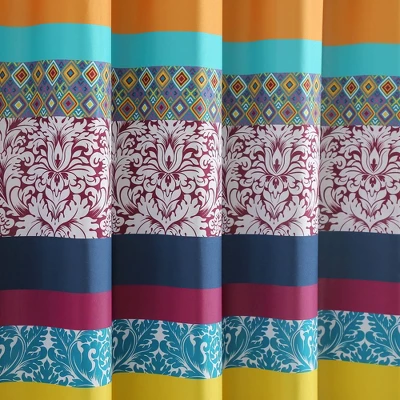 Boho Striped Shower Curtain - Lush Décor 2 Boho Striped Shower Curtain - Lush Décor - Image 2