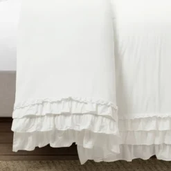 Lush Decor 3pc Ella Ruffle Comforter Bedding Set White -Home Decoration Promotion GUEST f7823c32 9a1a 4aeb a0a4 3893d97f386a