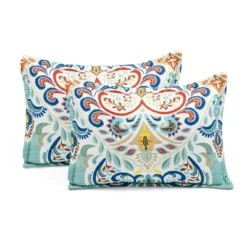 Lush Décor 3pc Boho Chic Reversible Oversized Cotton Quilt Set Seafoam/Red -Home Decoration Promotion GUEST fa65bc16 4ee9 43ec ad5f 7c6c6fd632e3