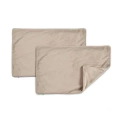 2pk Oversize Solid Soft Velvet Family-Friendly Pillow Covers - Lush Décor