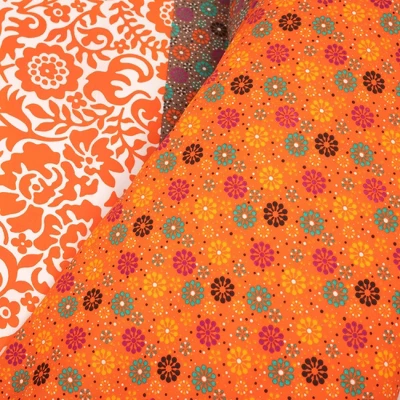 3pc Royal Empire Cotton Duvet Cover Set Tangerine - Lush Décor 3 3pc Royal Empire Cotton Duvet Cover Set Tangerine - Lush Décor - Image 3