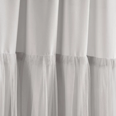 Set Of 2 (84"x40") Tulle Skirt Solid Window Curtain Panels - Lush Décor 2 Set Of 2 (84"x40") Tulle Skirt Solid Window Curtain Panels - Lush Décor - Image 2